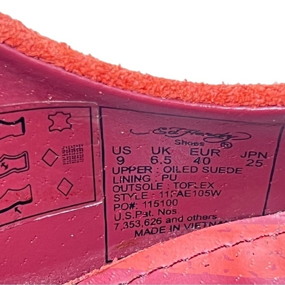 Ed Hardy Women's Oiled Suede Stiletto Platform Heels Pumps Rust Orange Size 9 - Picture 12 of 12